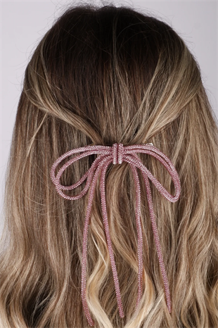 Seyran Taşlı Otomatik Fiyonk Toka Saç Aksesuarı Siyah