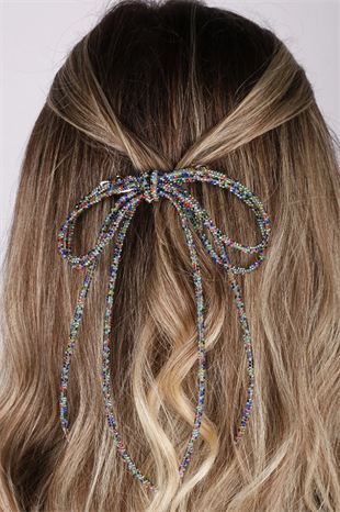 Seyran Taşlı Otomatik Fiyonk Toka Saç Aksesuarı Çok Renkli