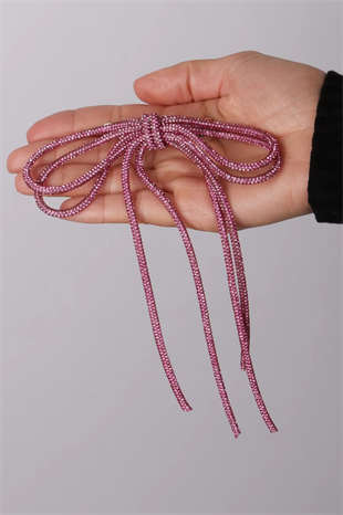 Seyran Taşlı Otomatik Fiyonk Toka Saç Aksesuarı Fuşya