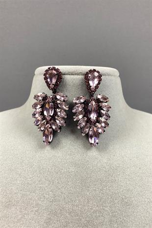 Sık Mekik Taşlı Abiye Küpe