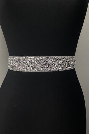 حبة لامعة كثيفة مطرزة حجر مطرزة حزام خصر