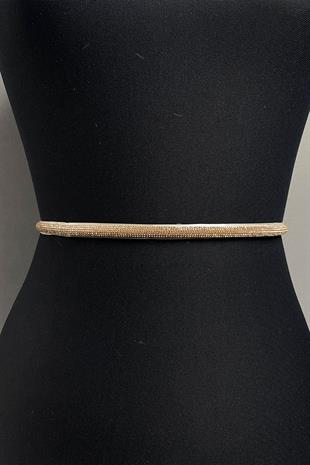 حزام فستان سهرة بحجر لامع كثيف