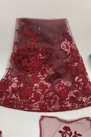 Simli Gelin Yüz Örtüsü ve Biyeli Damat Örtüsü Takı Kurdelesi