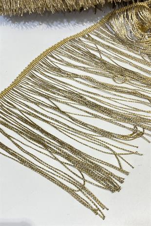 Simli Gold Saçak Püskül Şerit