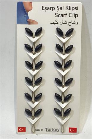 فضي اللؤلؤ وشاح كليب ، وشاح دبوس 12 قطع