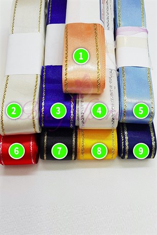 Simli Saten Kurdele   3Cm