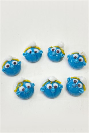 Şirine Cam Boncuk Bileklik Ucu Mavi 1 Adet