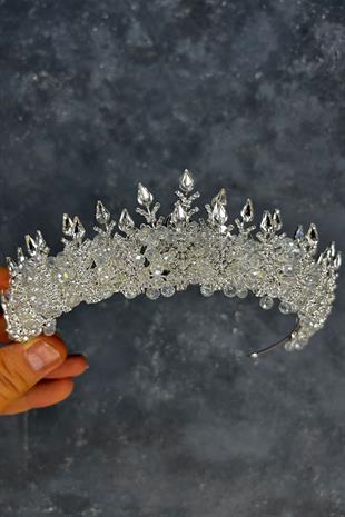 Ala Boncuklu Tasarım Gelin Kına Tacı