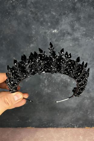 Black Ala Beaded Design Bridal Henna Crown