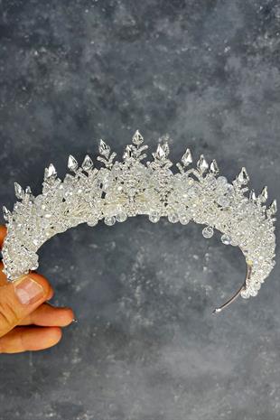 Ala Boncuklu Tasarım Gelin Kına Tacı