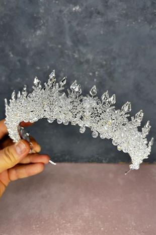 Ala Boncuklu Tasarım Gelin Kına Tacı