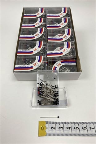 Siyah Başlı Toplu İğne 100 lü 10 Kutu