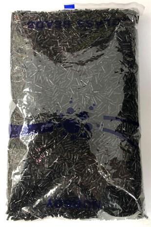 Siyah Burgulu Boru Boncuk 500 gr