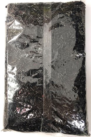 Siyah Burgulu Boru Boncuk 500 gr