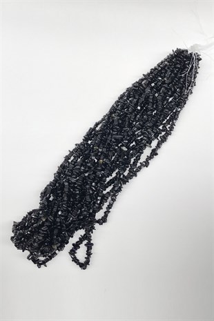 Black Pebble Beads