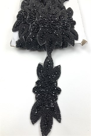 أسود زهرة نمط الحديد على الشريط الحجري