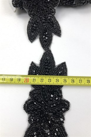 أسود زهرة نمط الحديد على الشريط الحجري