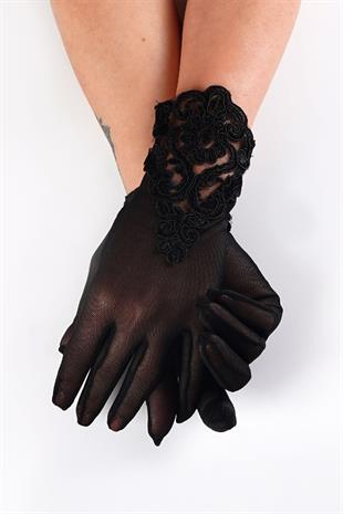 الجملة قفازات الزفاف عزر الدانتيل الأسود