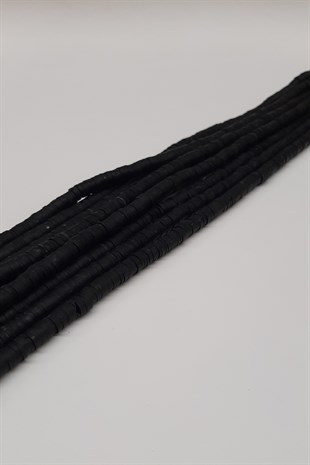 Siyah Fimo Hamur Boncuk 6Mm