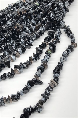 Black Gray Color Pebble Stone Beads