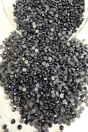 Black Silver Iron-On Beads Ss18 4mm Adhesive Stone 25 grm