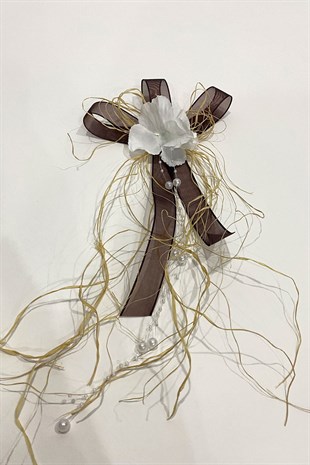 Siyah Hasırlı Ortancalı Bavul Süsü Bohça Süsü 1 Adet