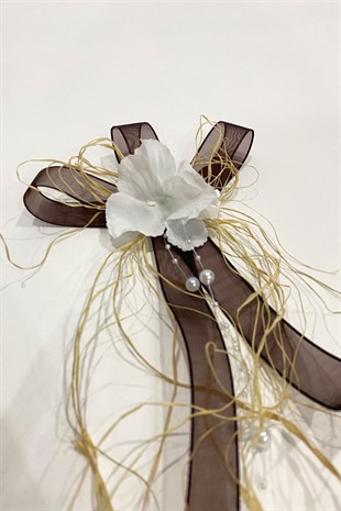 Siyah Hasırlı Ortancalı Bavul Süsü Bohça Süsü 1 Adet