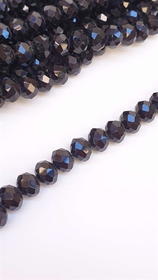 Black Plated Crystal Beads 8 mm