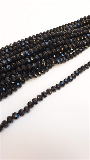 Black Plated Crystal Beads 8 mm