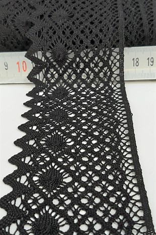 Siyah Kopanaki Koton Dantel 7cm