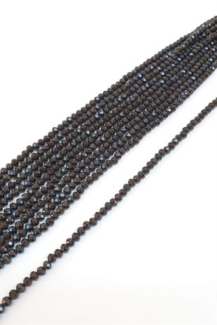 Siyah Kristal Boncuk 6 Mm