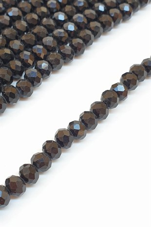 Siyah Kristal Boncuk 6 Mm