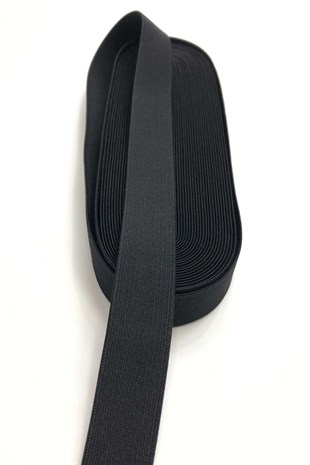 Siyah Lastik 2,5 cm (1 mt )