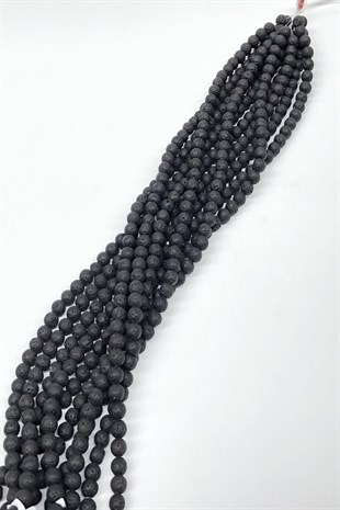 Siyah Lav Doğal Taş 8 mm