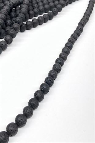Siyah Lav Doğal Taş 8 mm