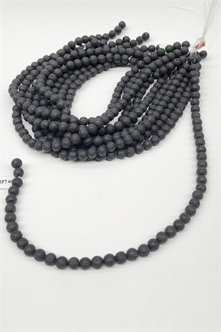 Siyah Lav Doğal Taş 8 mm