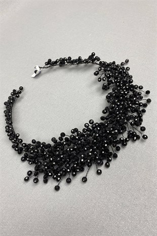 Black Lisa Model Bride Henna Crown