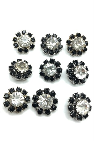 زر فستان سهرة أسود ديزي ستون