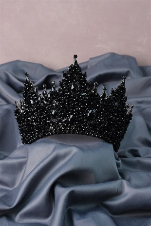 Black Paris High Dense Beaded Bridal Henna Tiara