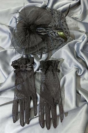 الجملة الأسود رقصة البولكا نقطة قبعة الزفاف Vualet