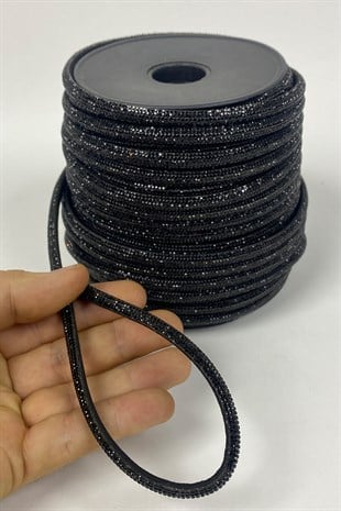 زين الشريط الأسود الكثيف اللامع المدعوم من اللباد