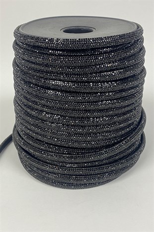 زين الشريط الأسود الكثيف اللامع المدعوم من اللباد