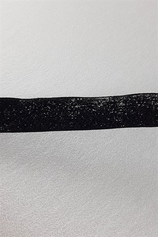 Black Glittery Velvet Ribbon 2 cm