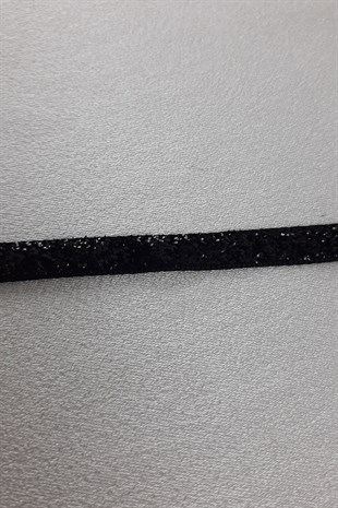 Black Glittery Velvet Ribbon 6 mm