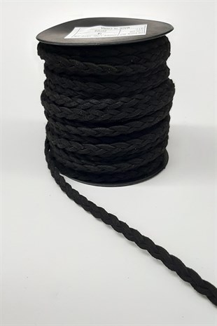 Siyah Süet Örgü İp