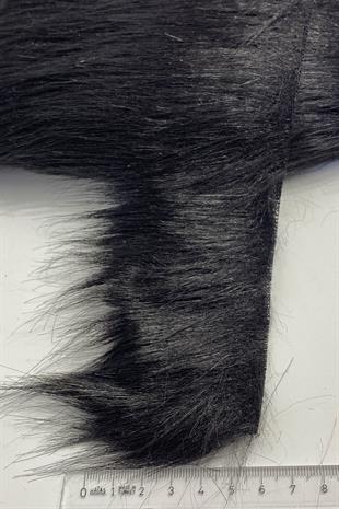 Siyah Suni Kürk Yapay Peluş Şerit