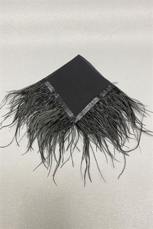 Black Feather Bride Halay Handkerchief