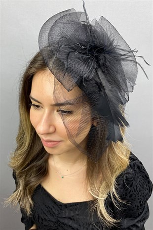 Black Voile Wedding Cap Face Veils
