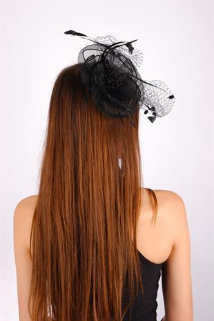 Black Voile Wedding Hat Ade Bridal Accessory