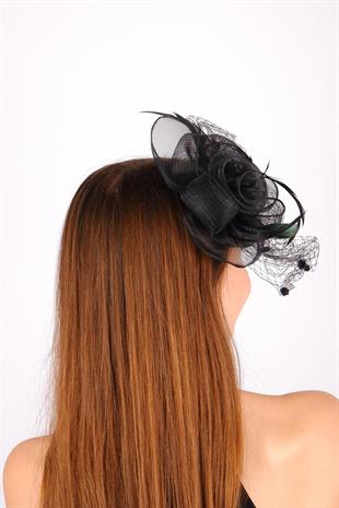 الجملة قبعة الزفاف الفوال الأسود أسلي ملحقات الزفاف